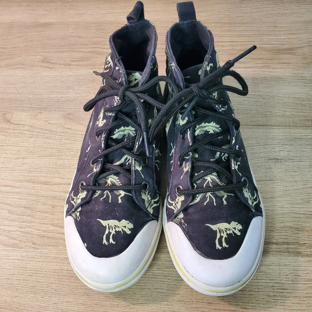 Gymboree Dinosaur Kids Glow In The Dark Shoes High Top Sneakers